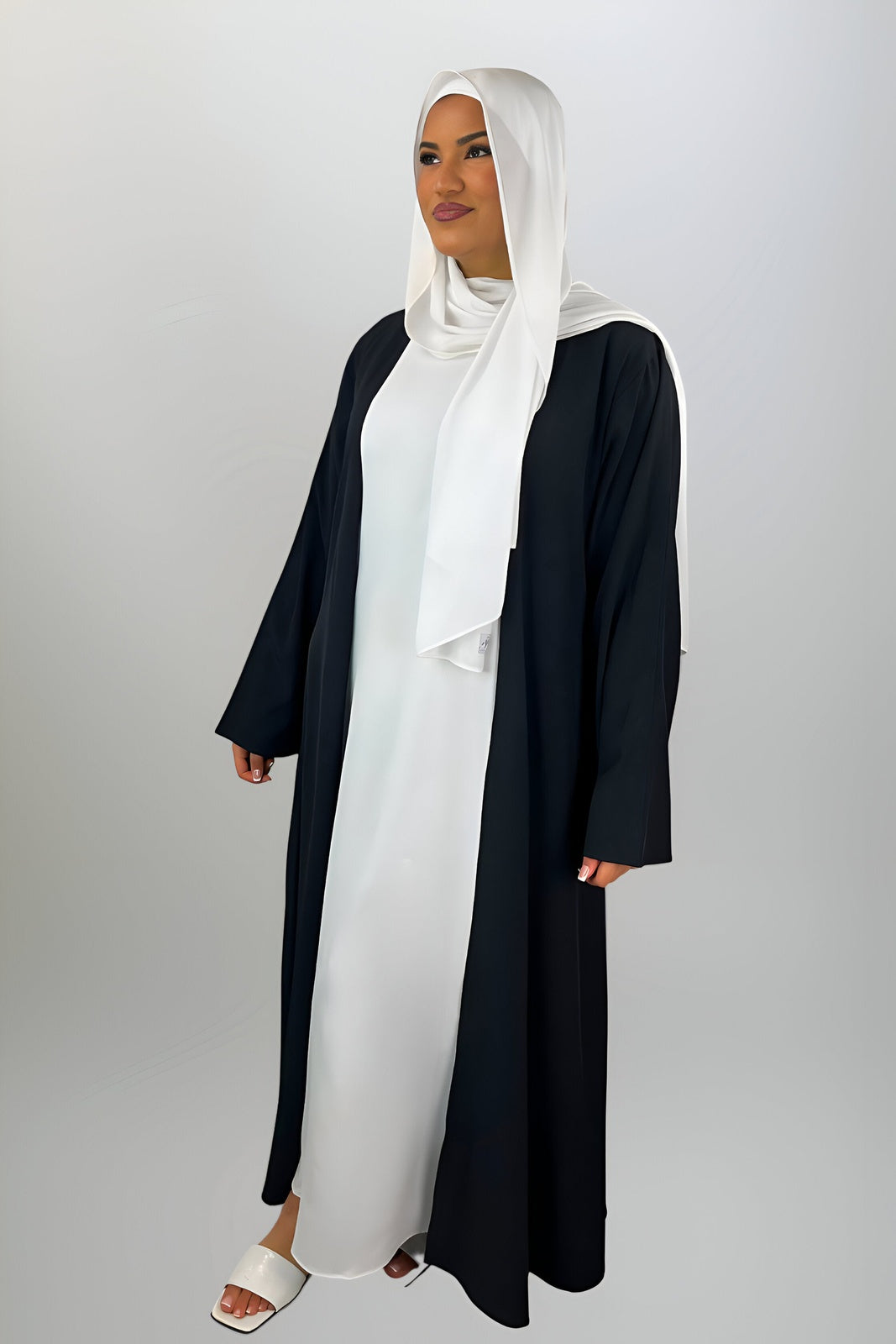 Black Open Abaya