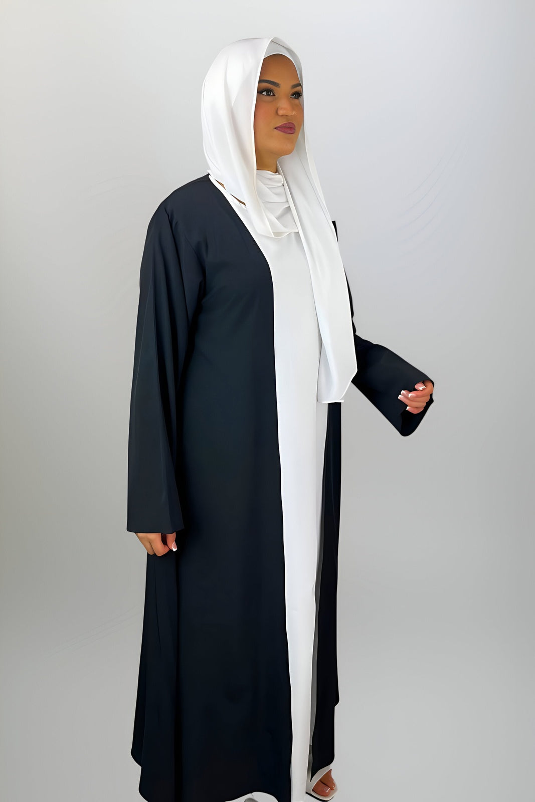 Black Open Abaya