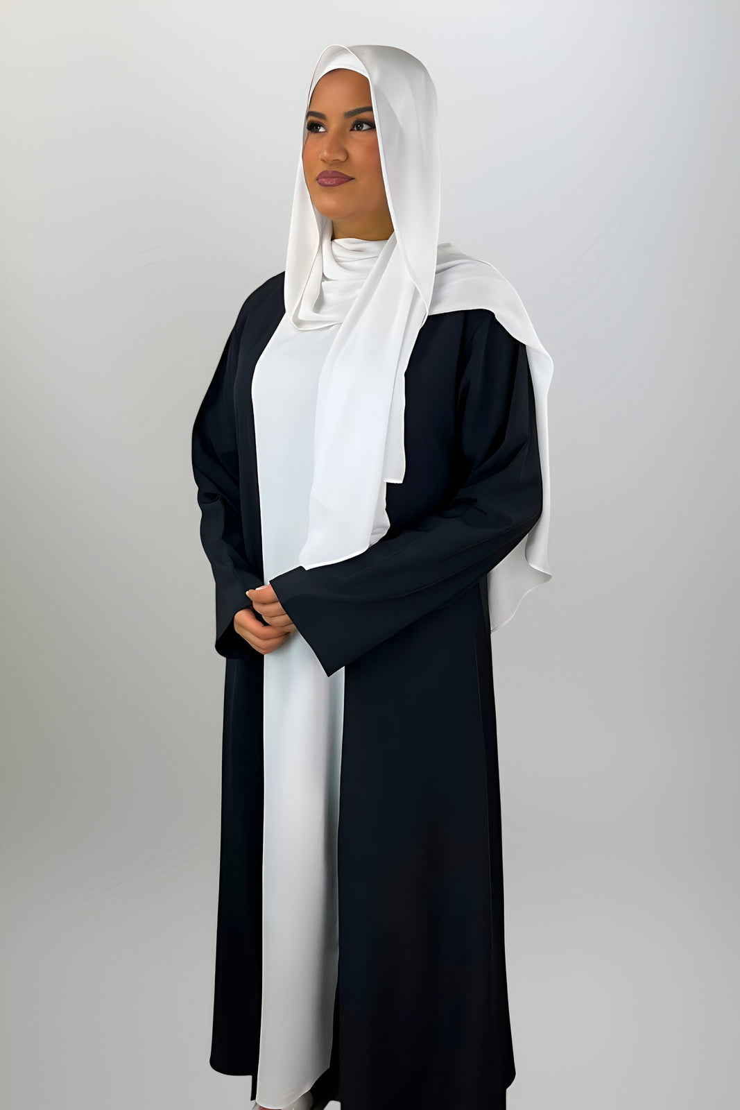Black Open Abaya