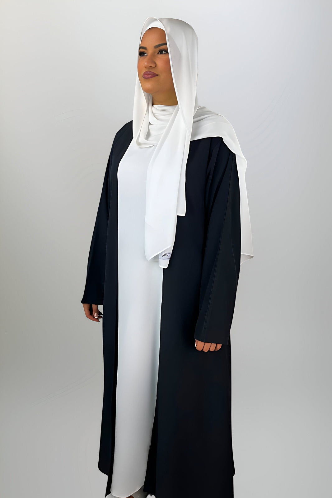 Black Open Abaya