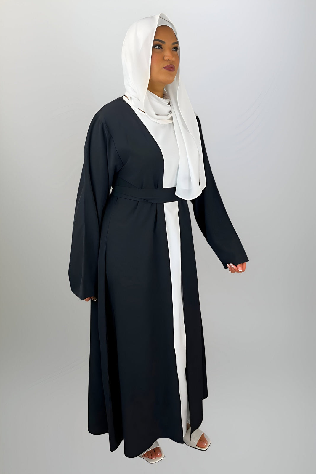 Black Open Abaya