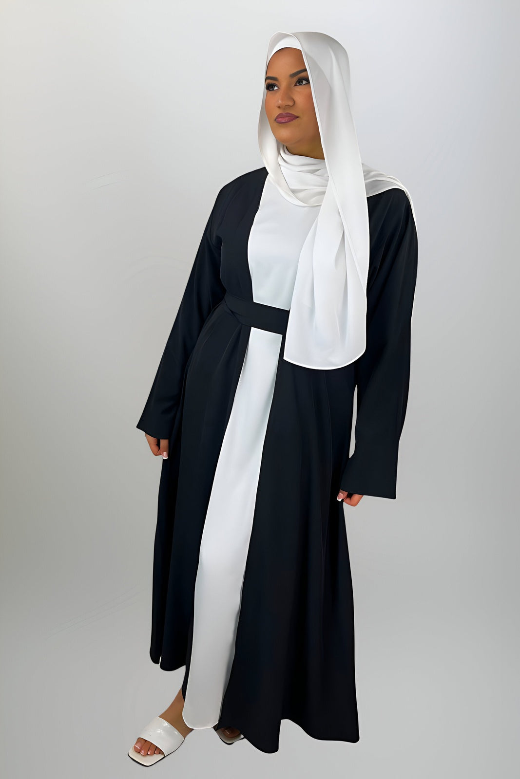 Black Open Abaya