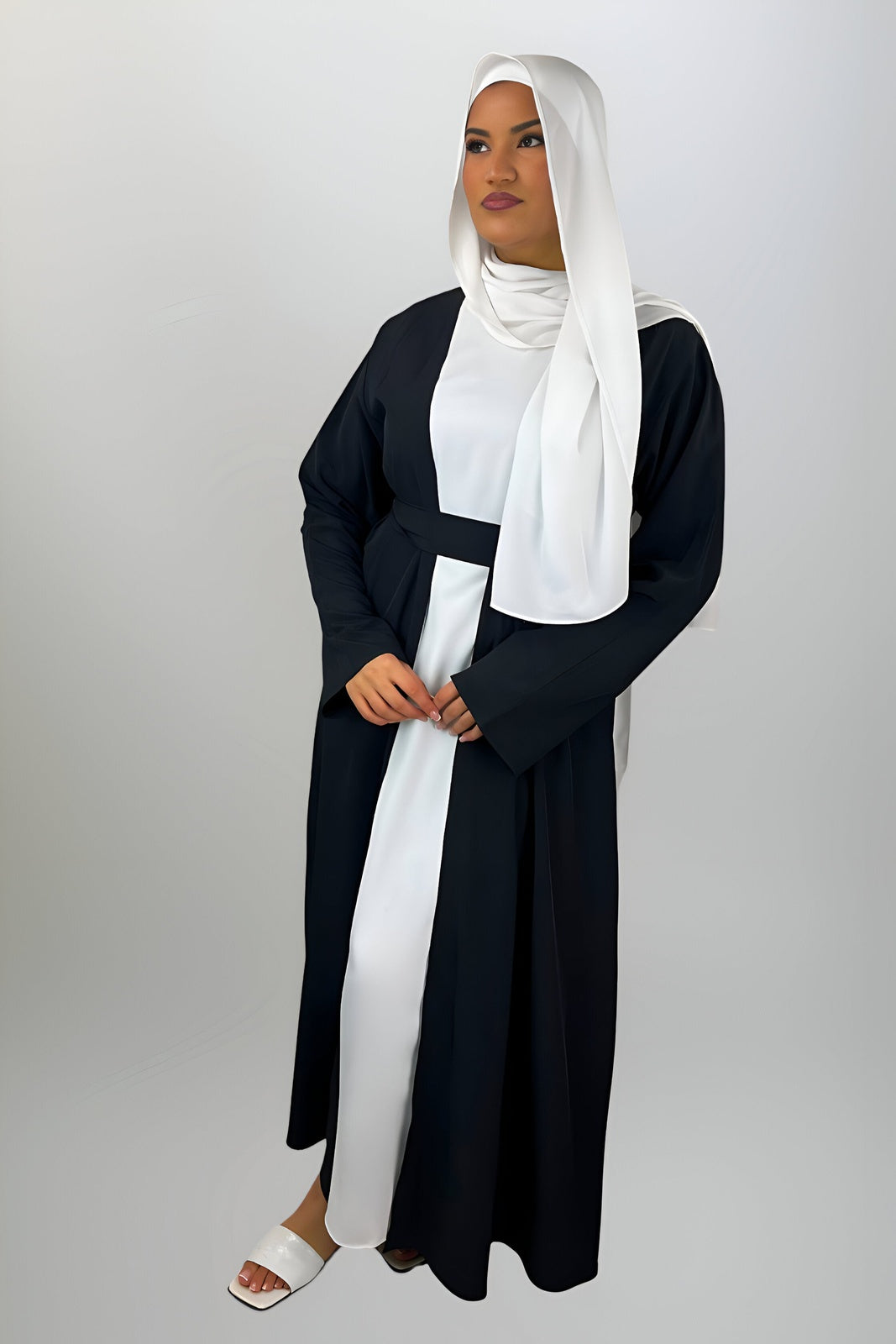 Black Open Abaya