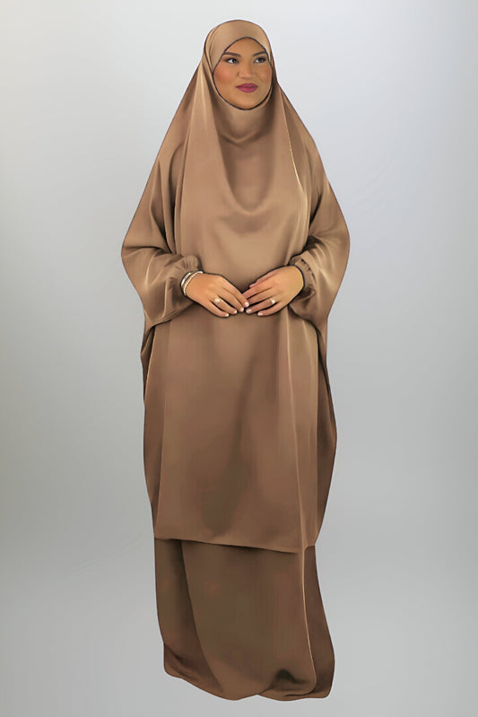 Two Piece Jilbab - Beige