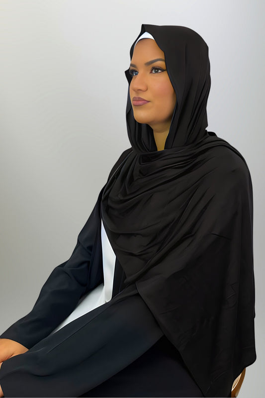 Premium Jersey Hijab - Black