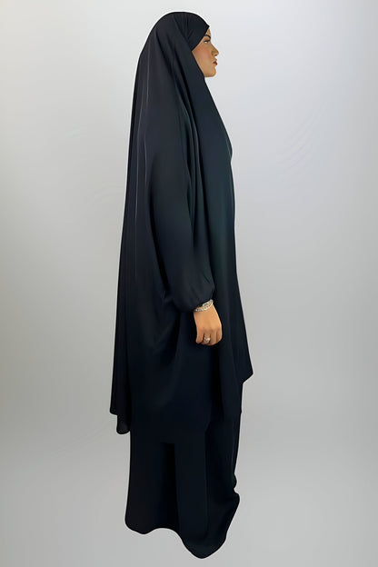 Two Piece Jilbab - Black