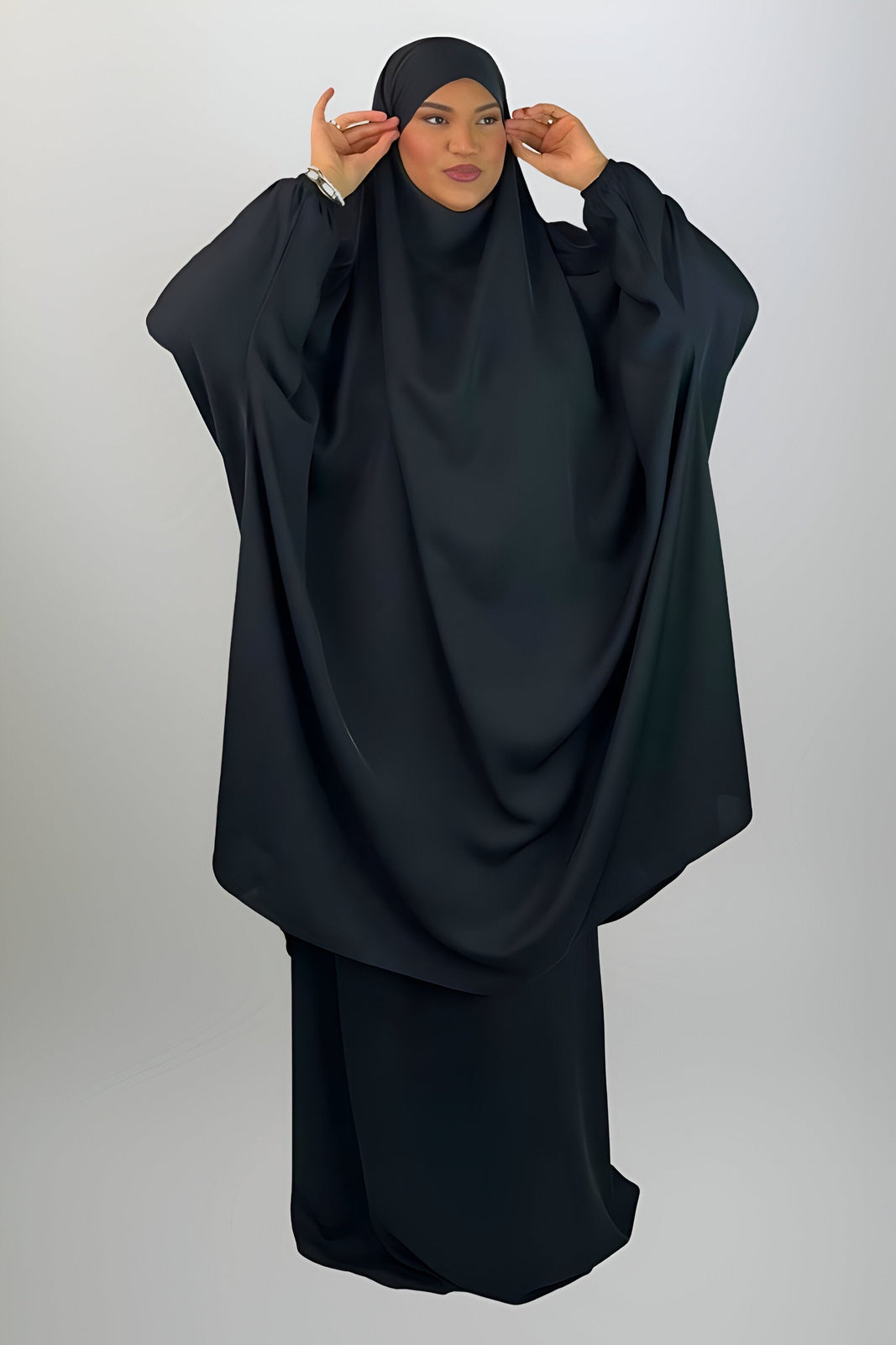 Two Piece Jilbab - Black