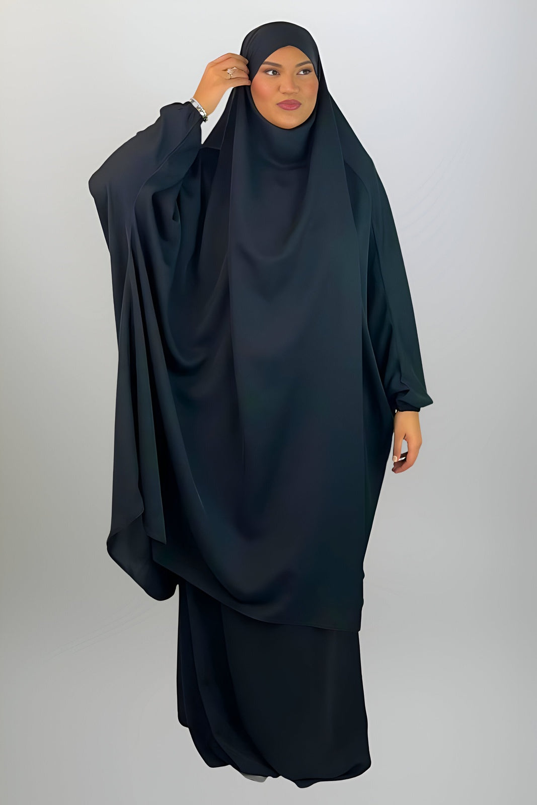 Two Piece Jilbab - Black