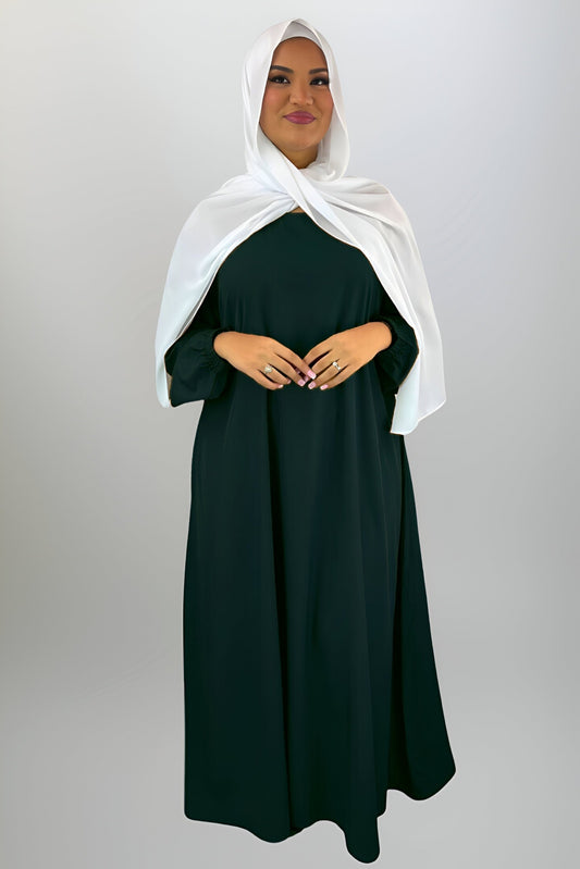 Emerald Closed Abaya with Pockets