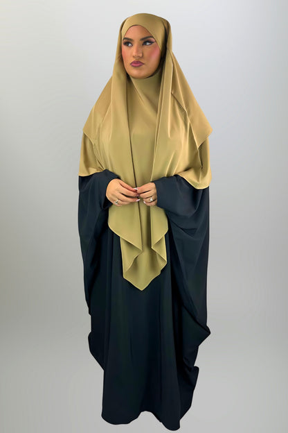 Premium 2 Layered Khimar - Beige