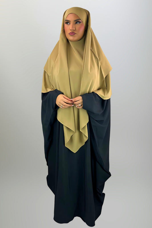 Premium 2 Layered Khimar - Beige