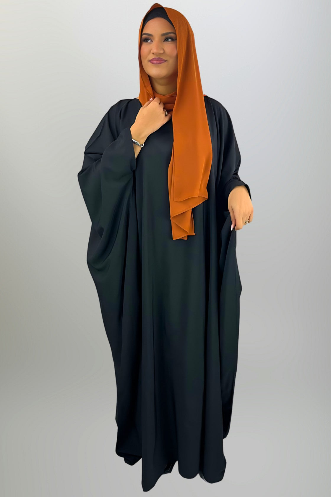 Black Butterfly Abaya with Inner Belt