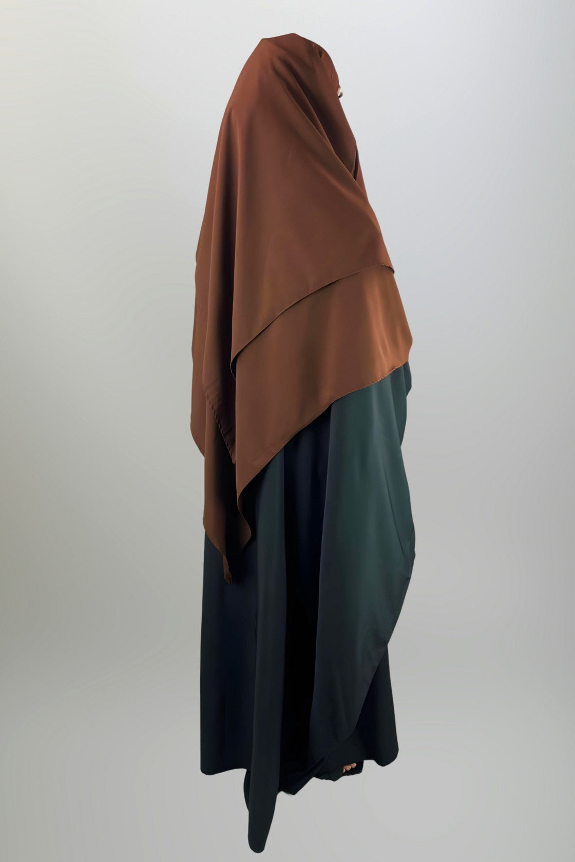 Premium 2 Layered Khimar - Mocha