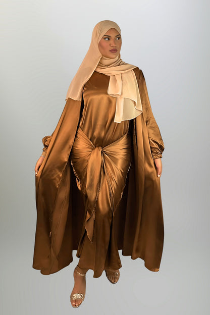 Satin Brown Abaya