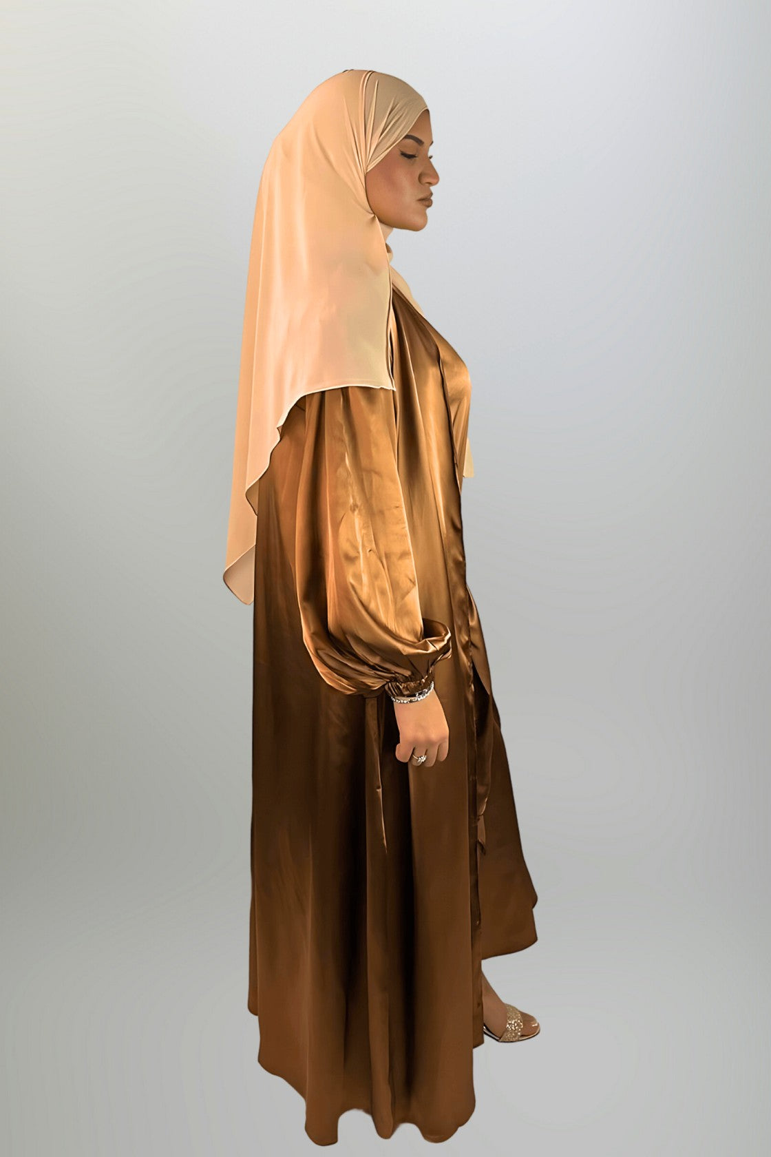 Satin Brown Abaya