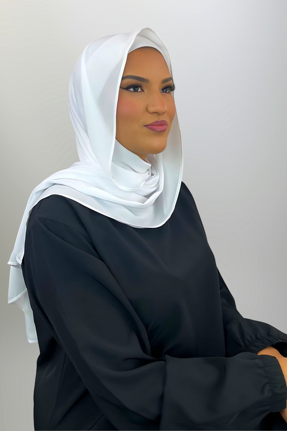 Premium Chiffon Hijab - White