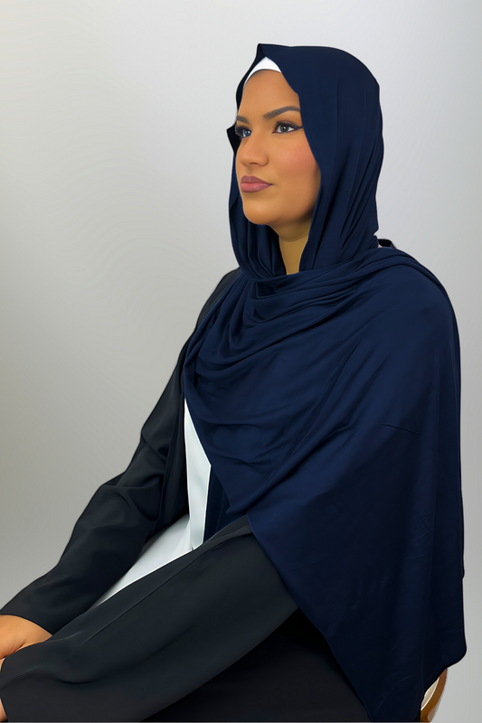 Premium Jersey Headscarf - Midnight Blue