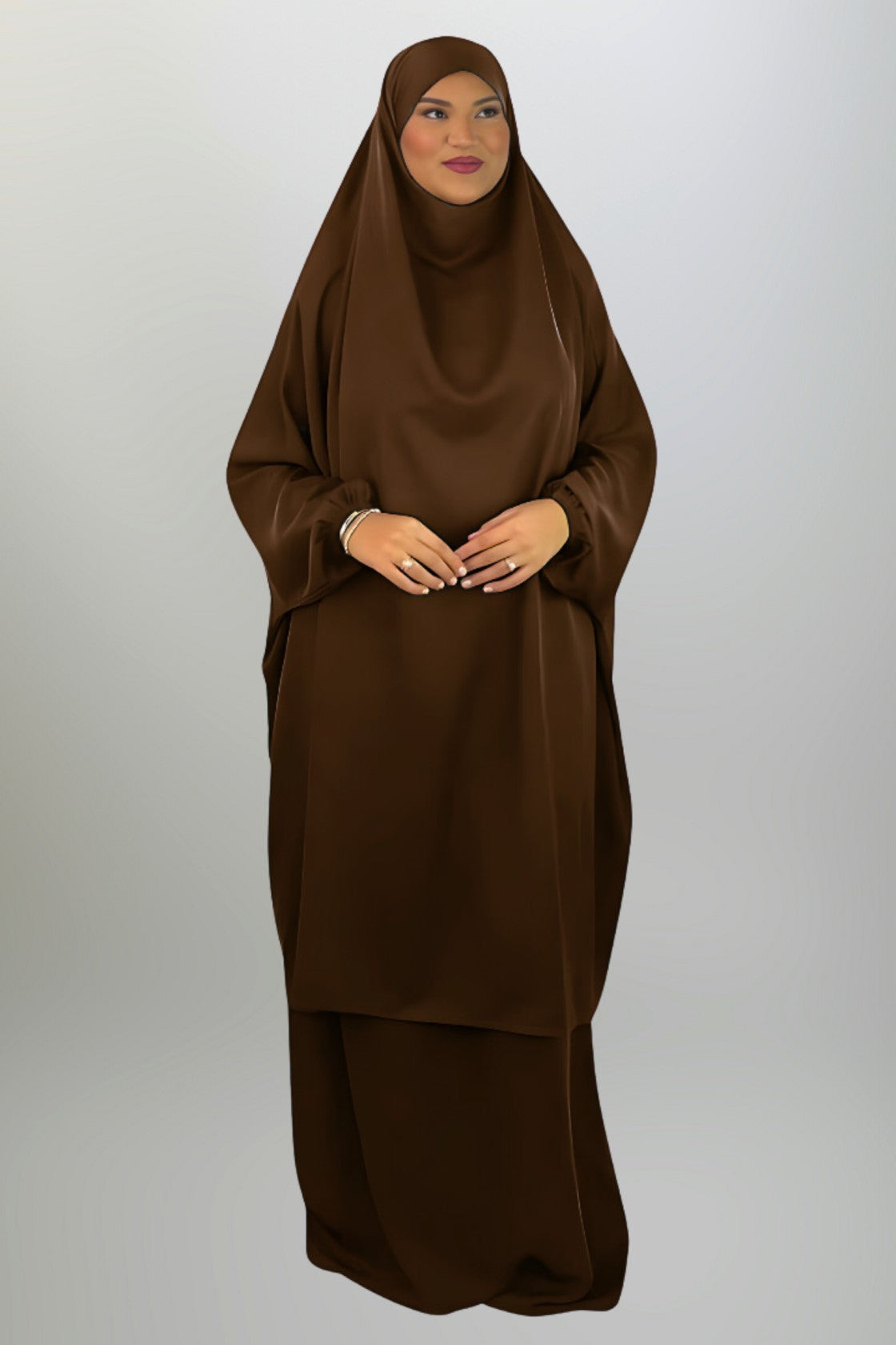 Two Piece Jilbab - Mocha