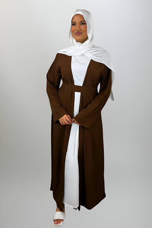 Mocha Open Abaya