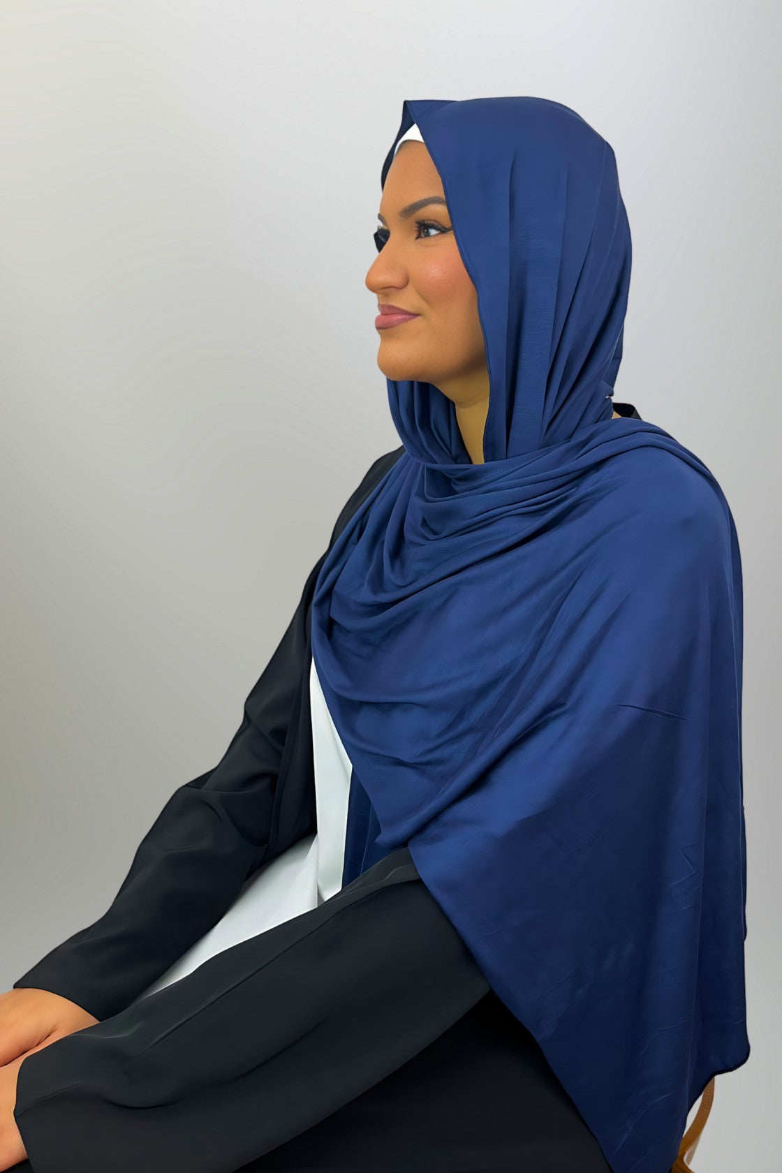 Premium Jersey Headscarf - Navy Blue