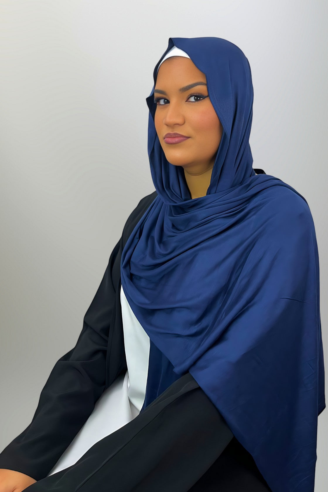 Premium Jersey Headscarf - Navy Blue