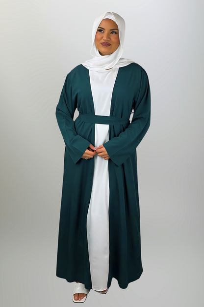 Olive Green Open Abaya