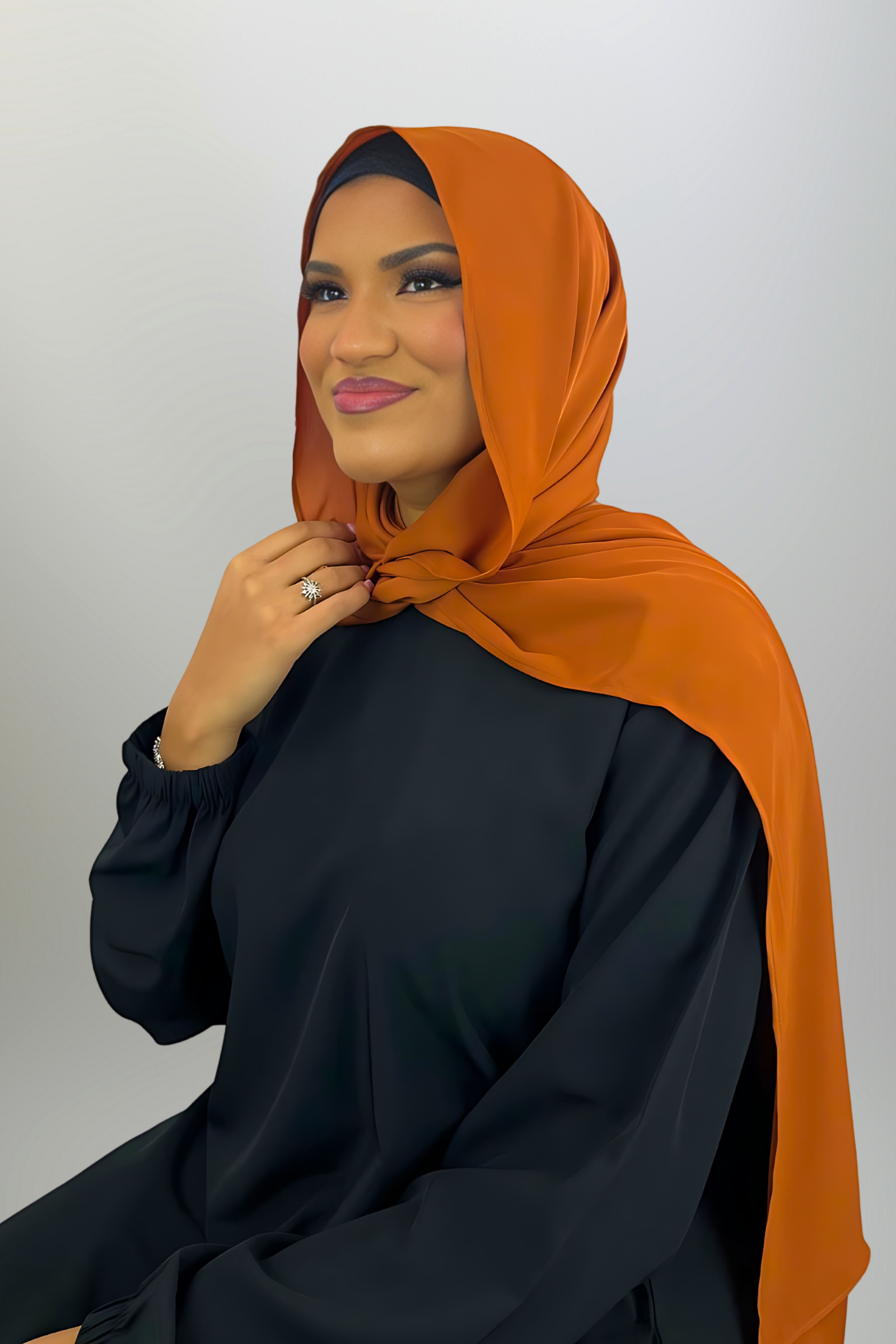 Premium Chiffon Hijab - Paprika