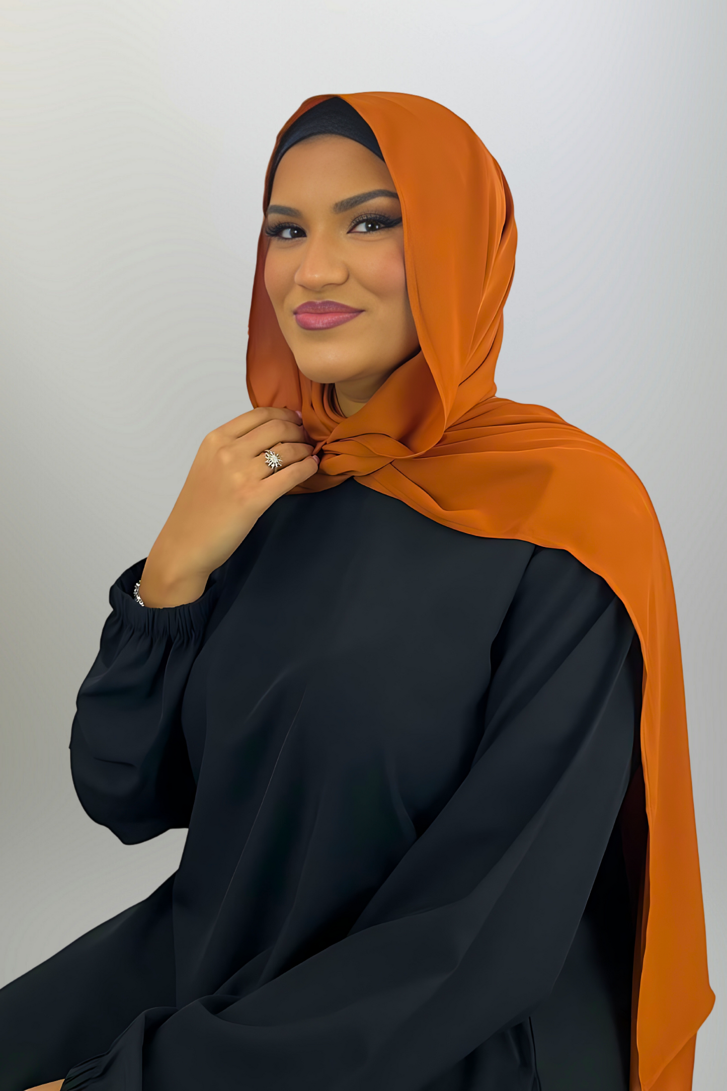 Premium Chiffon Hijab - Paprika