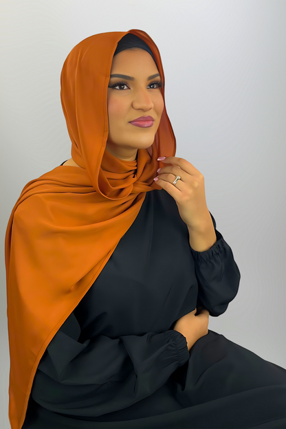 Premium Chiffon Hijab - Paprika