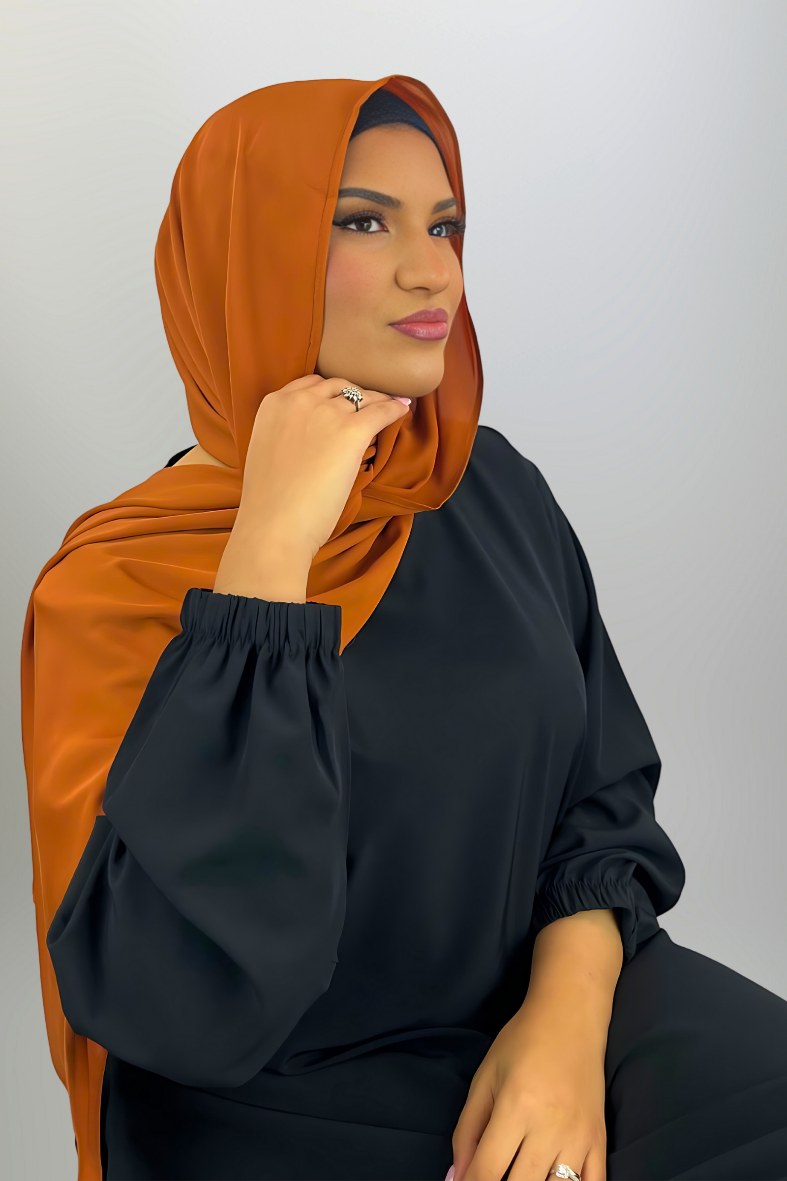 Premium Chiffon Hijab - Paprika