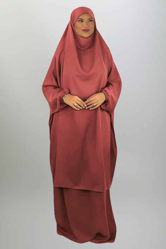 Two Piece Jilbab - Pink