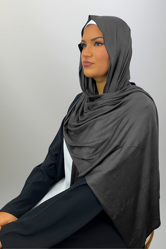 Premium Jersey Headscarf - Smoke Grey