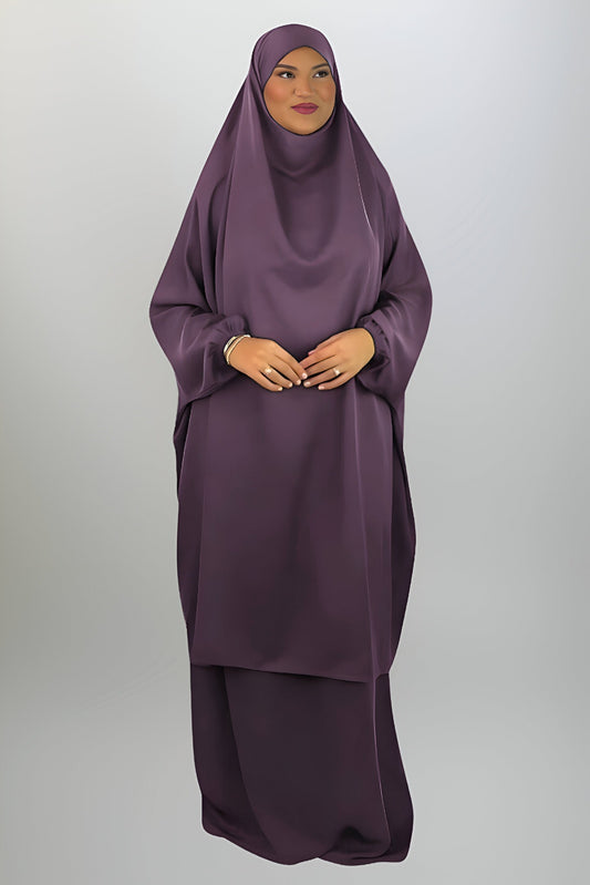 Two Piece Jilbab - Violet